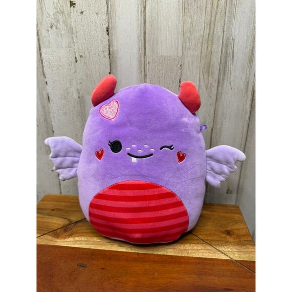 Squishmallows 8" Atwater Purple Love Monster Valentine's Day Plush Toy - Picture 1 of 4